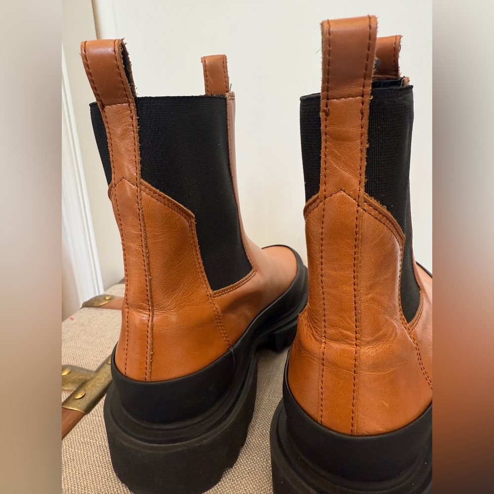 NWOB ALL SAINTS HARLEE CHELSEA BOOT LUG SOLE CHESTNUT 39 9 $299 - Picture 4 of 6